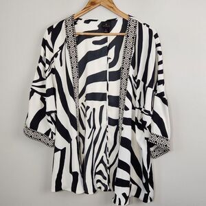 Worthington  Black & White Zebra Animal Print Size S/M